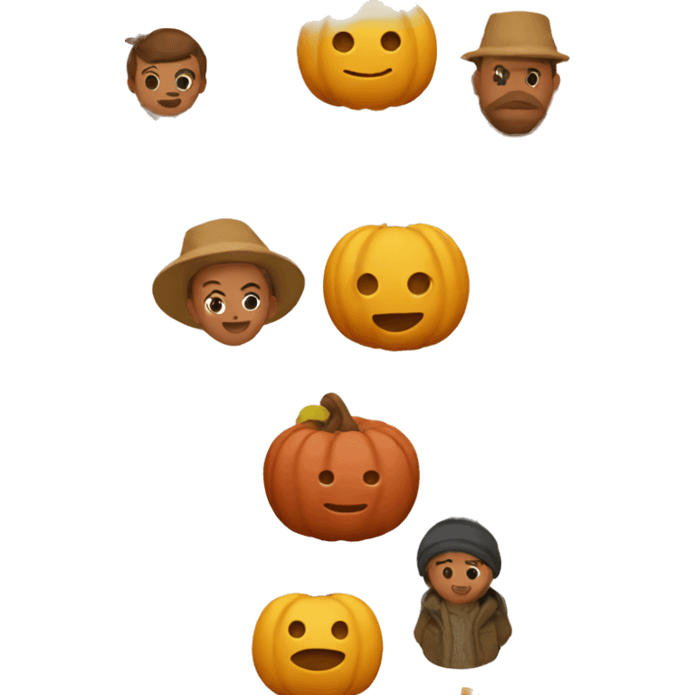 A set of fall aesthetic emojis emoji