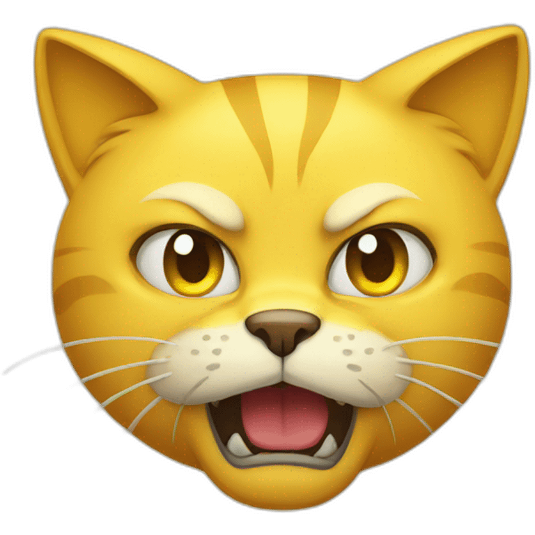 Yellow angry cat emoji