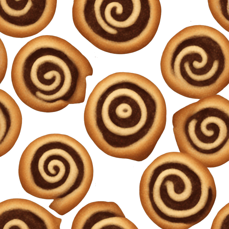 1 dark brown cinnamon roll emoji