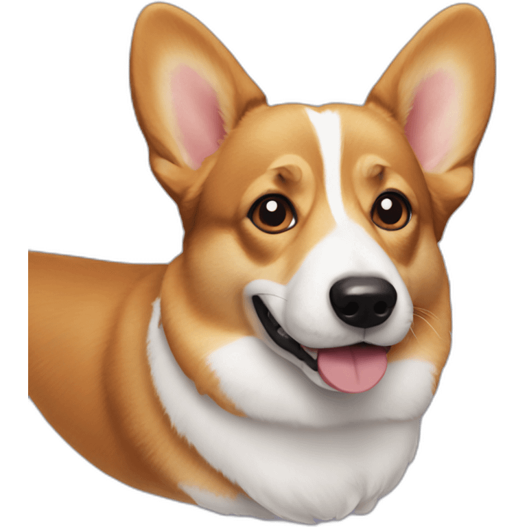 Corgi head with jack russel ears emoji