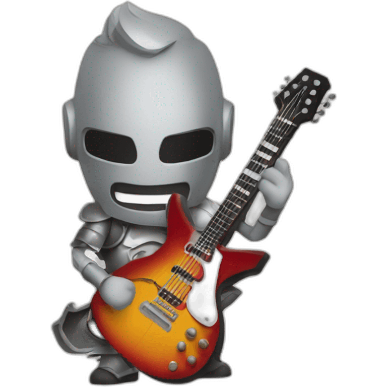 Don Quixote playing electric guitar emoji