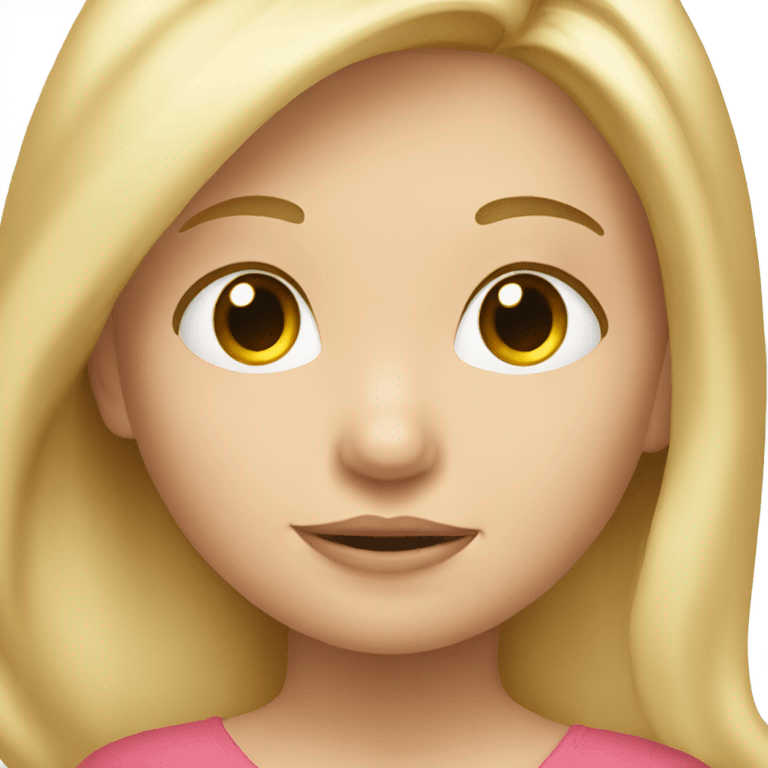 A mom with long, blonde hair is holding her toddler her with blonde hair emoji