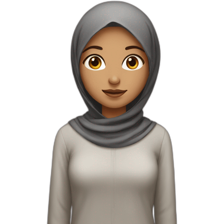 Muslim girl with brown hair emoji