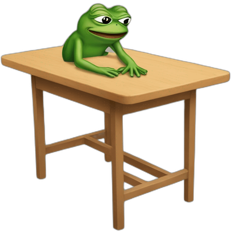 pepe frog flipping table emoji