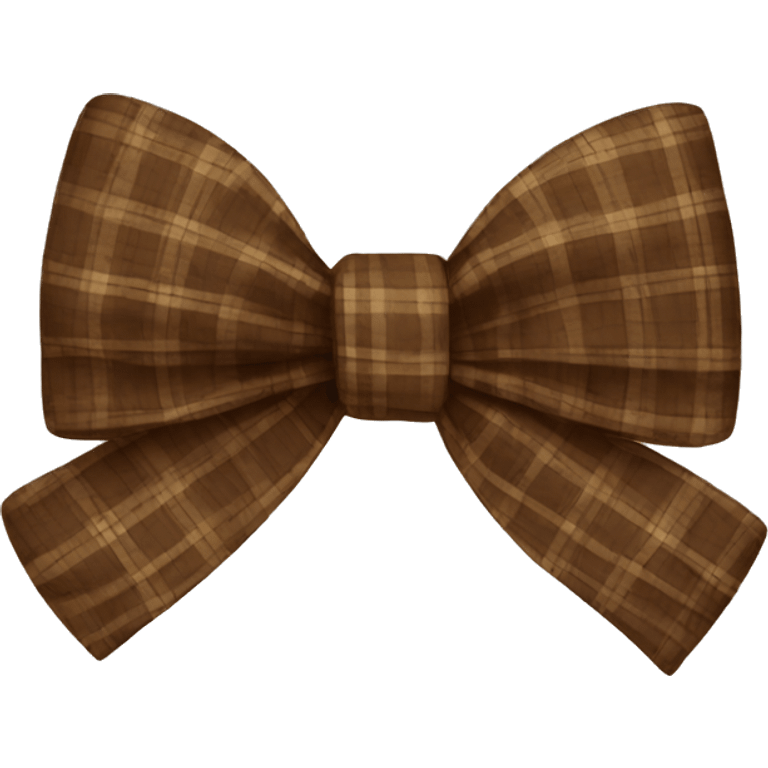 brown plaid bow emoji