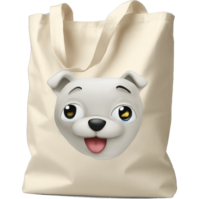 cute reusable tote bag emoji