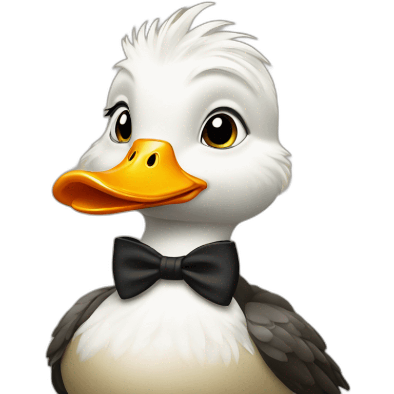 Posh duck emoji