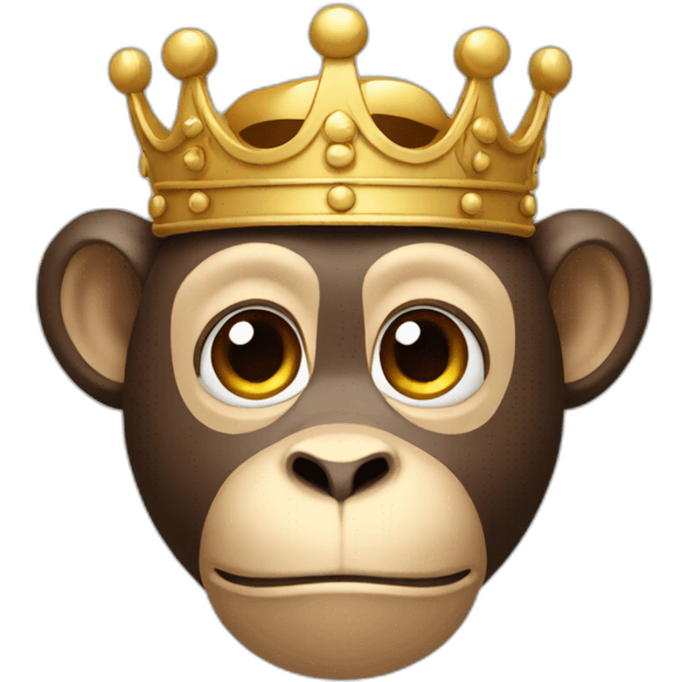 head of monkey with a crown emoji