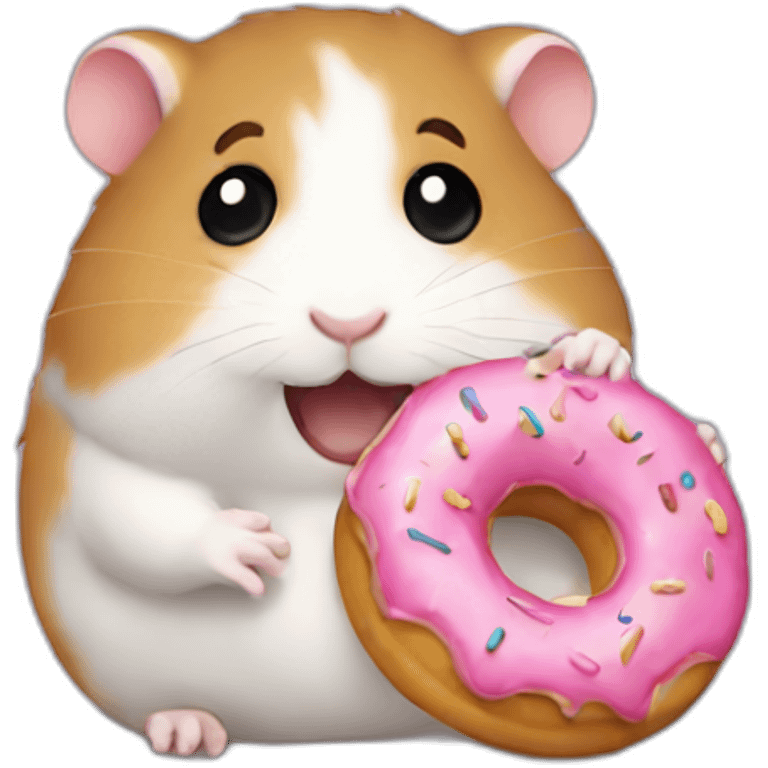 hamster eat choco donut emoji