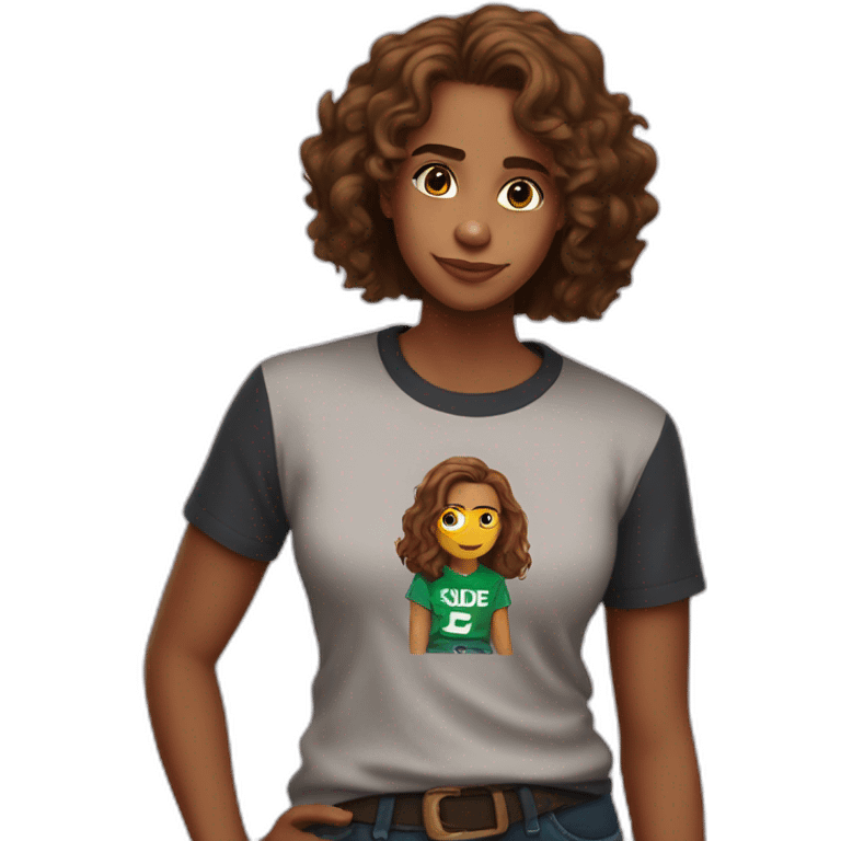 Hermione Granger wears a T-shirt with the word Sude on it emoji