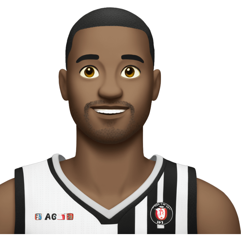 Creat me a Partizan basketball player with Partizan Belgrade jersey on emoji