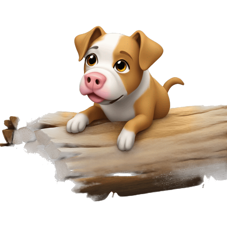 dog annd pig sat on a log emoji