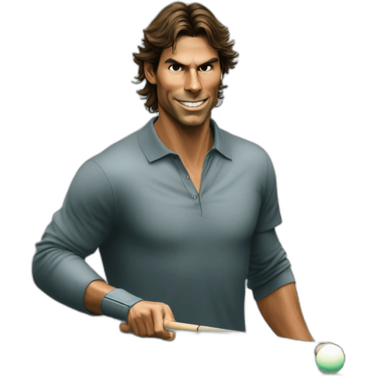 rafael nadal qui joue au billard emoji