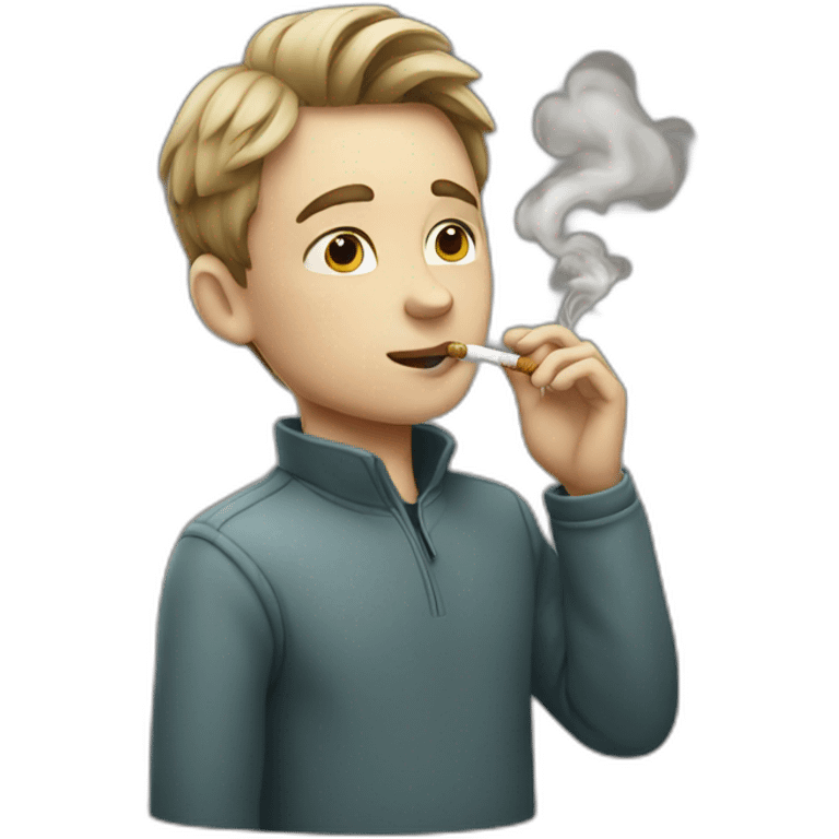 white boy smoking emoji