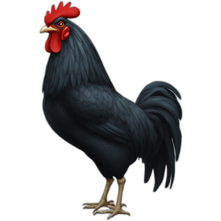 big black rooster emoji