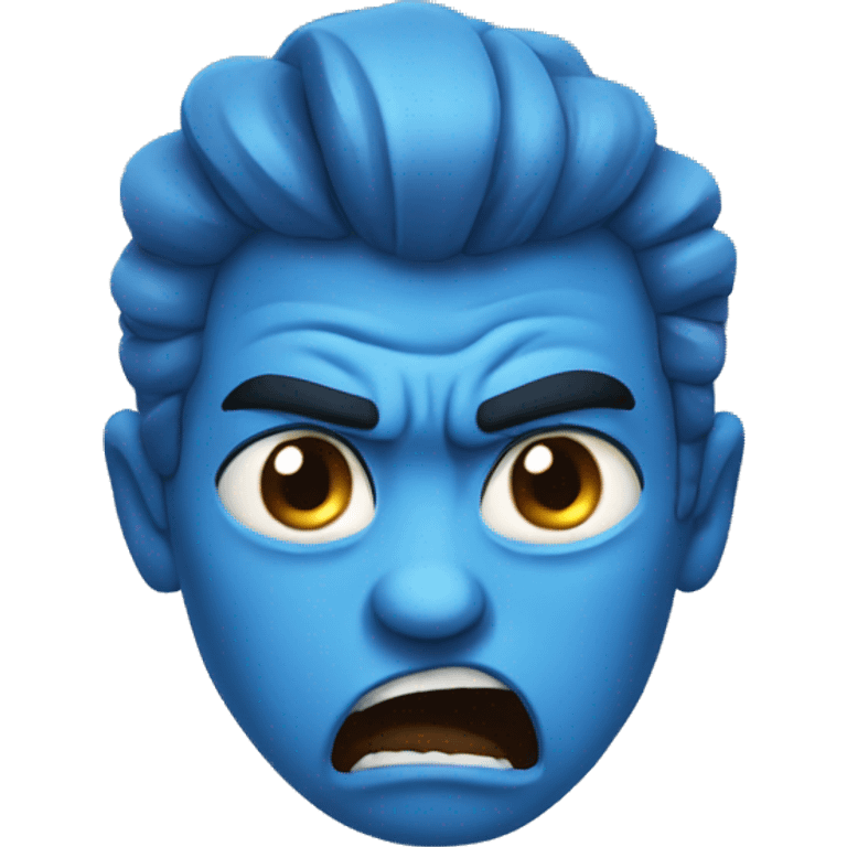 Blue Angry Blue emoji