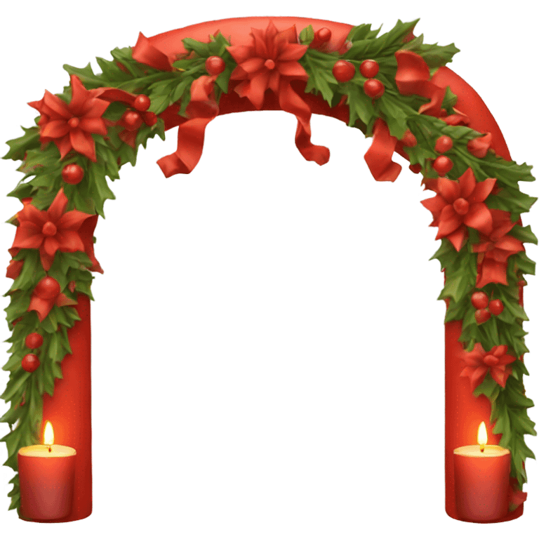 Red Christmas candle arch   emoji