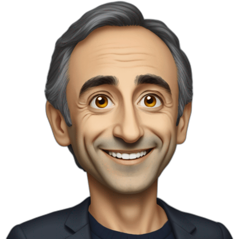 Éric Zemmour avec un sourire malveillant emoji