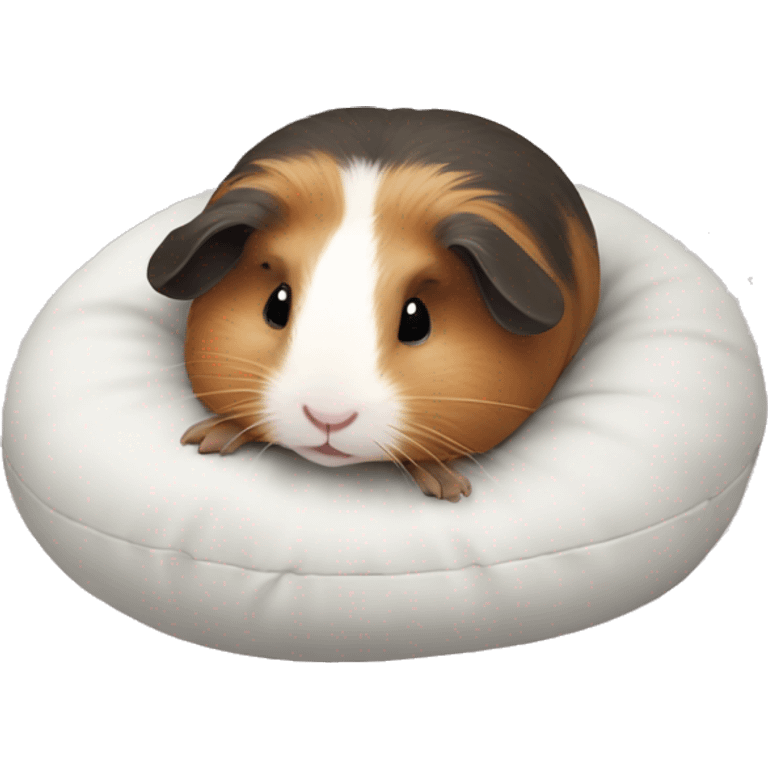 Guineapig cuddling a soft pillow emoji