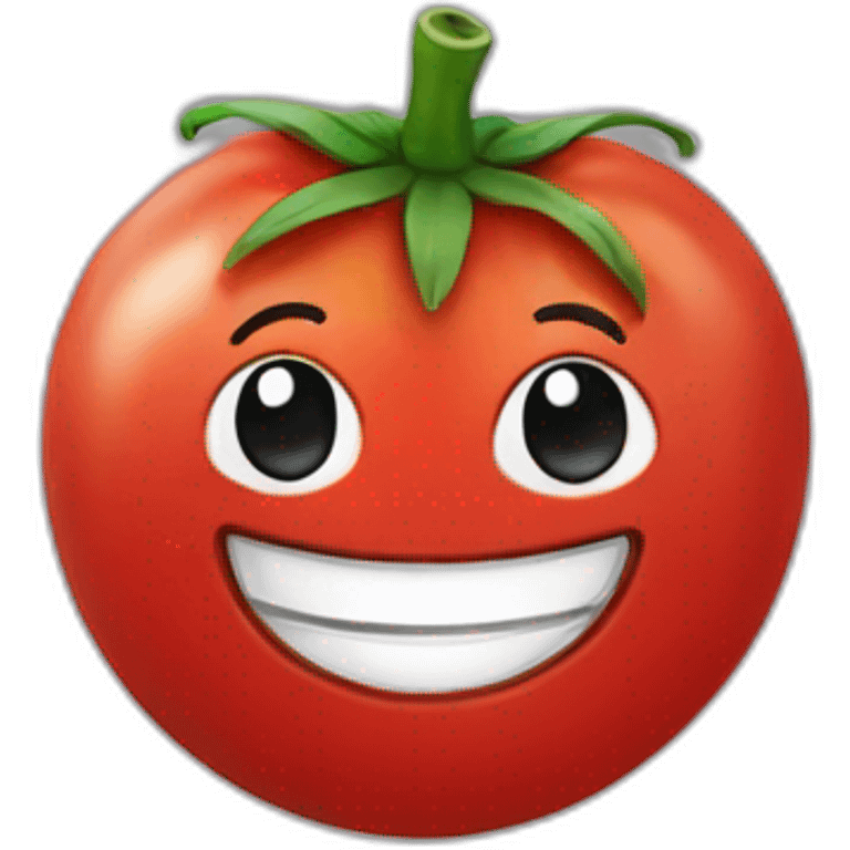 A smiling tomatoe emoji