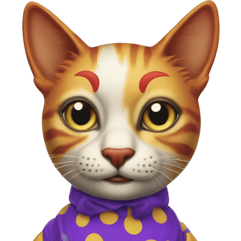 clown pocker cat emoji