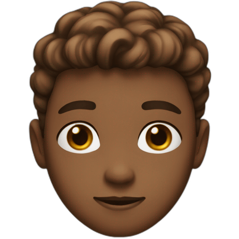 blue eyes brown skin boy  emoji