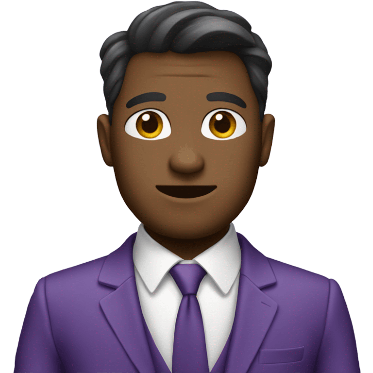 A purple suit emoji