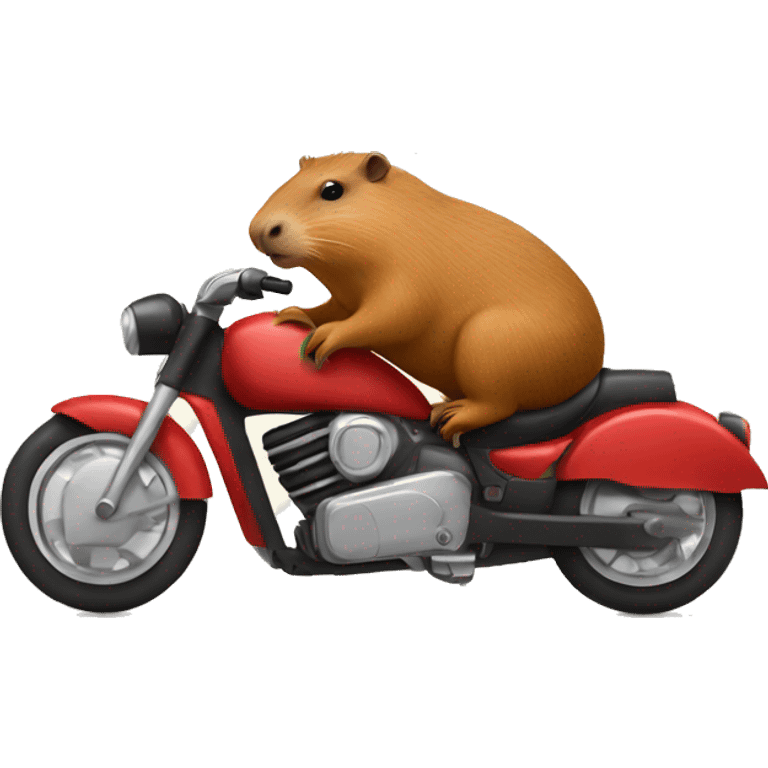 Capybara riding a motorcycle  emoji