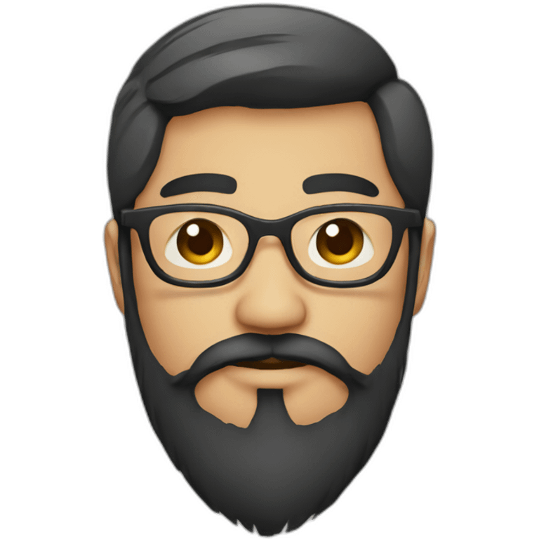 bearded asian man hipster emoji