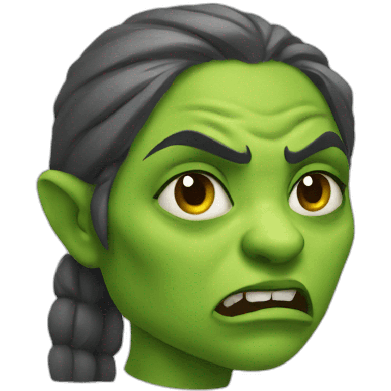 Really angry orc woman emoji