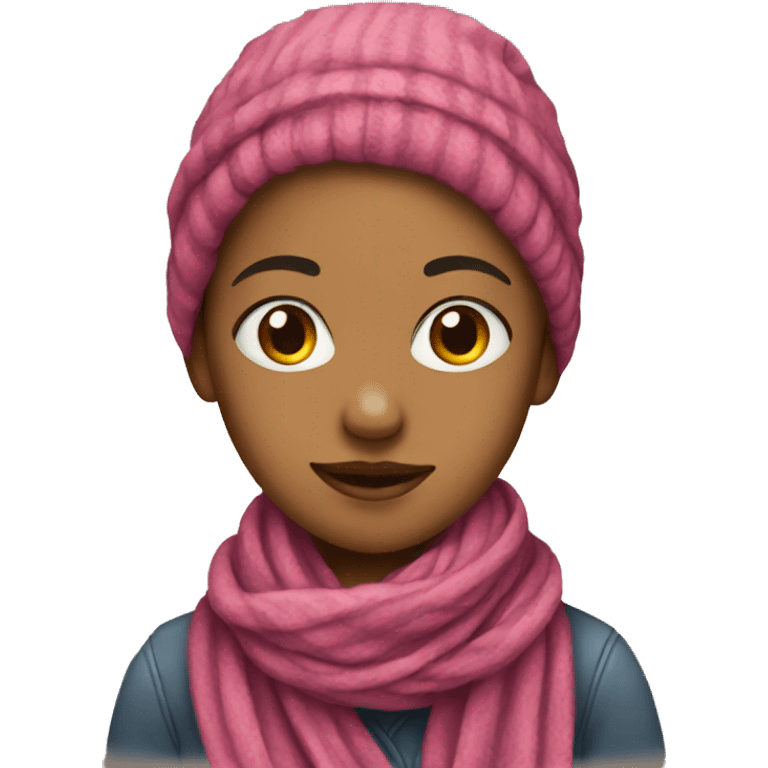 Girl wearing a scarf emoji