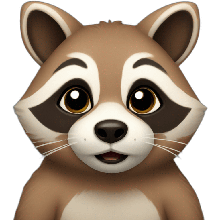 fat cinnamon raccoon emoji