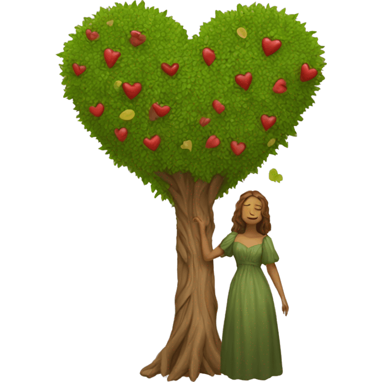 driade tree woman hearts emoji