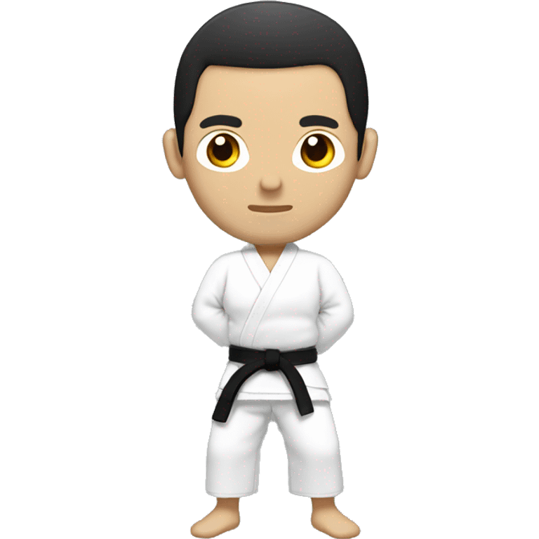 Jujitsu white man with dark hair emoji