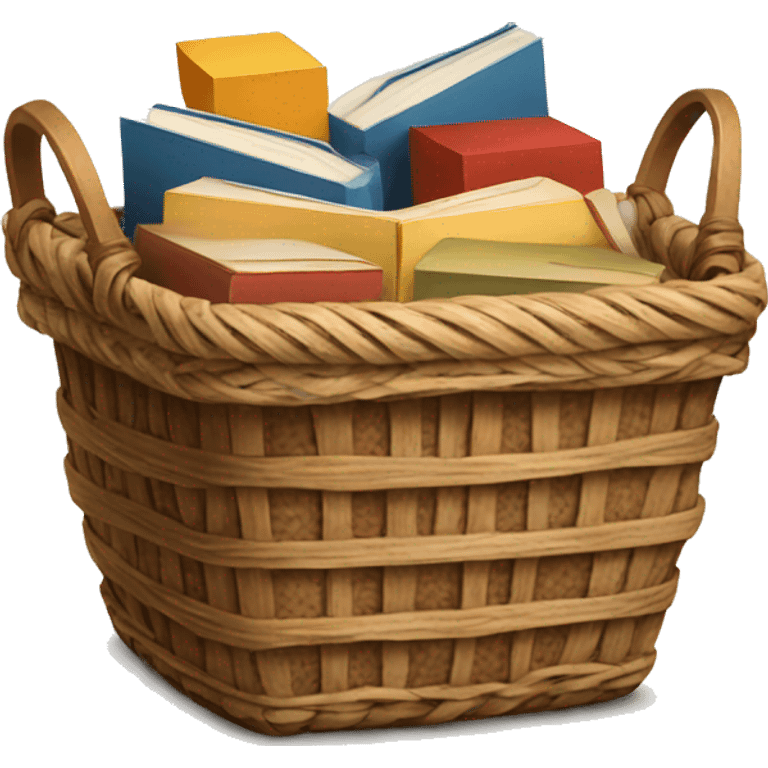 basket with books inside  emoji