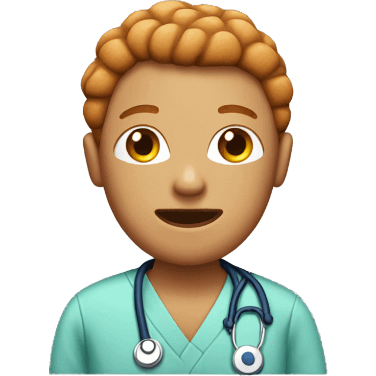 ginger bread cookie wearing scrubs  emoji