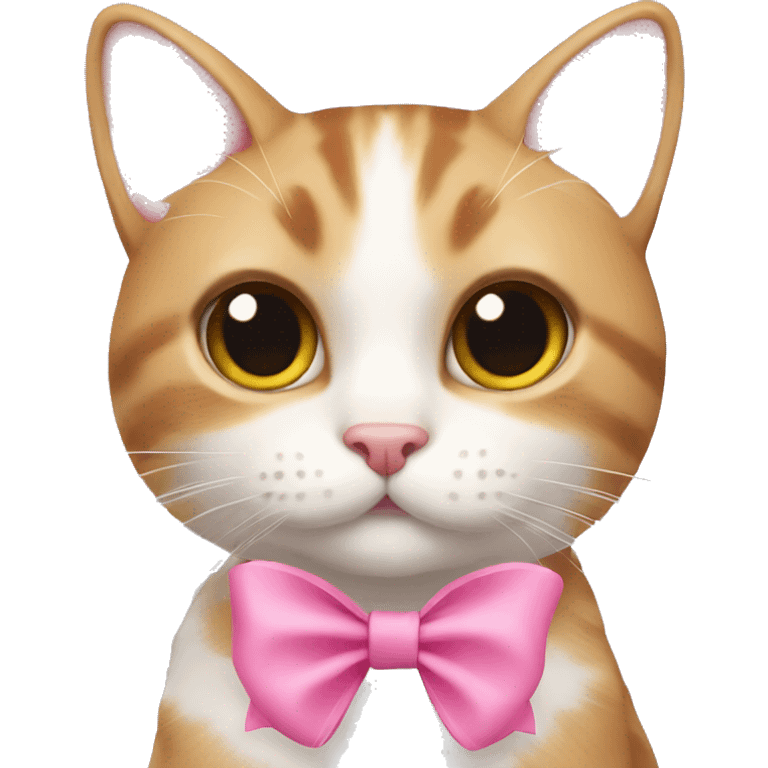 Cat with pink bow emoji