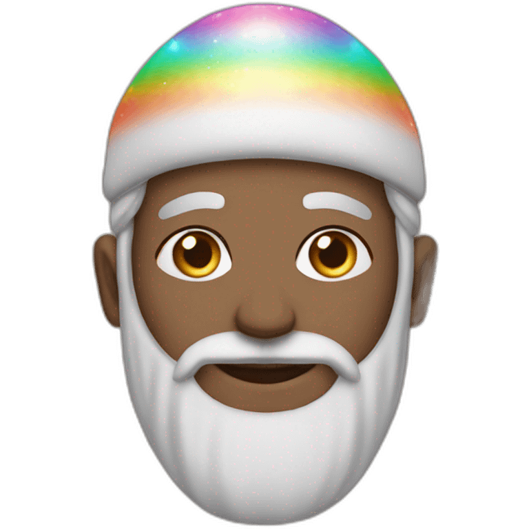 Glittering rainbow imam emoji