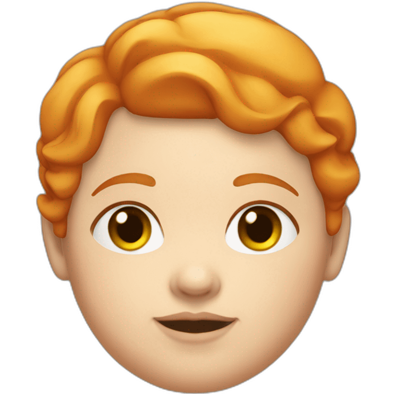 fat ginger girl with short hair emoji