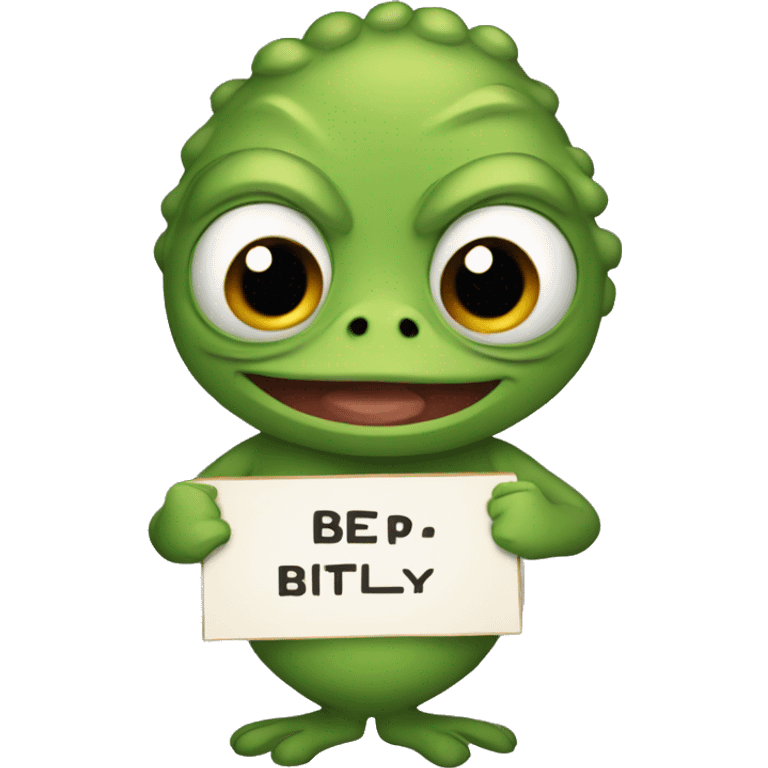 pepe holding a sign that reads Dammit Billy emoji