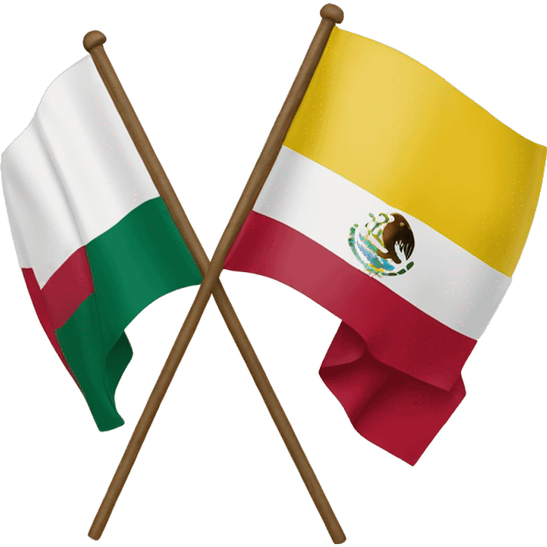 mexico flag and the colombian flag  emoji