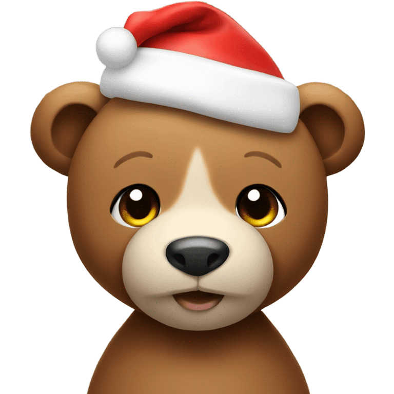 Teddy with Christmas hat emoji