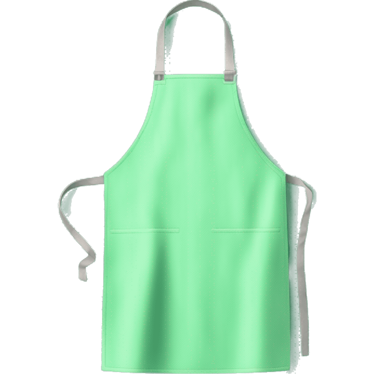 Realistic mint green kitchen apron isolated  emoji