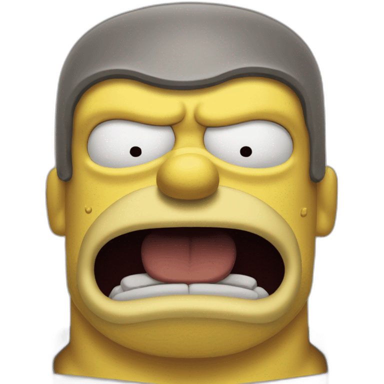 homer simpson having extremely aggressive breakouts emoji