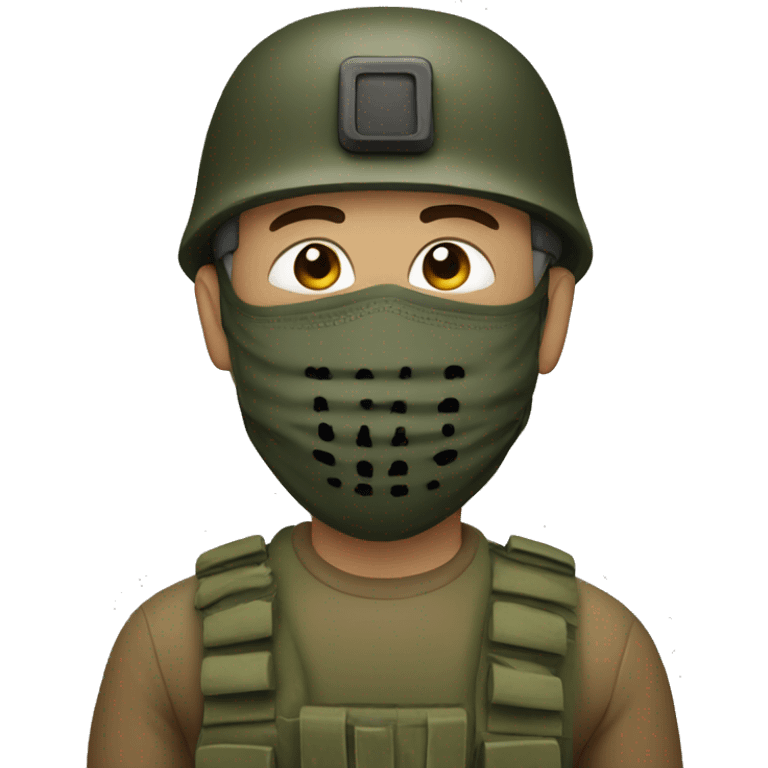 Army guy with mask emoji