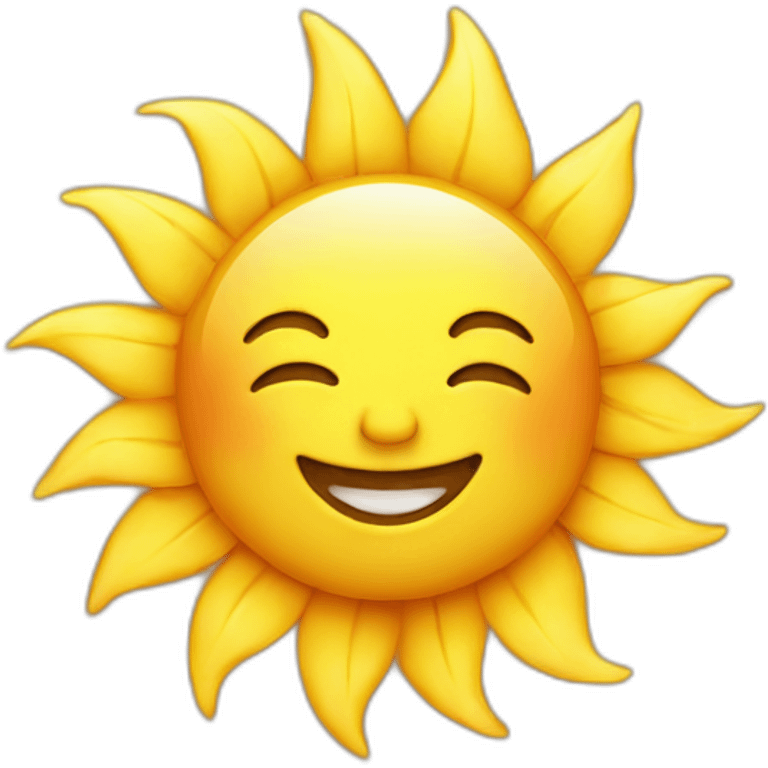 the sun with smile emoji