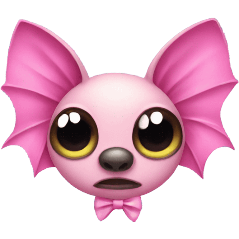 a bat with a pink bow emoji