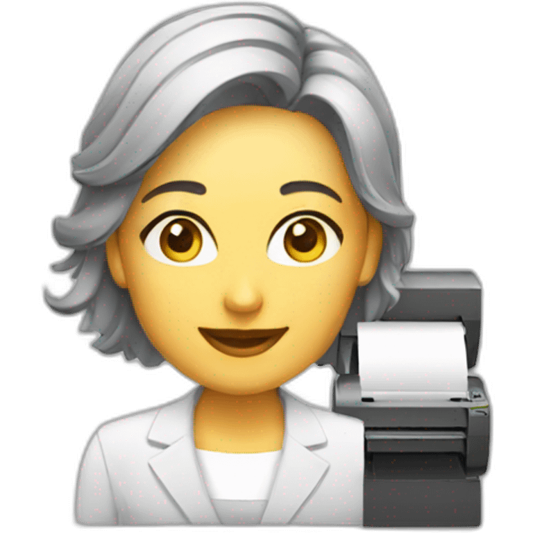 printer as woman emoji