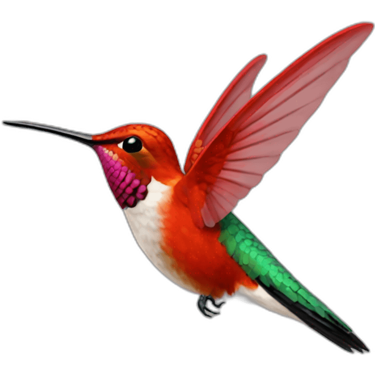 hummingbird red emoji