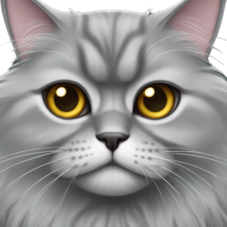 A grey Persian cat  emoji